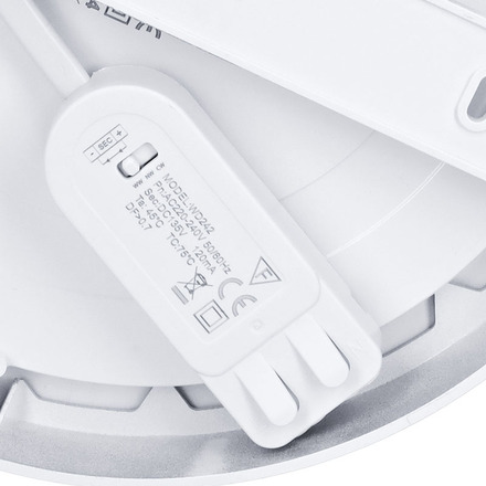 Solight LED mini panel koupelnový 2v1, 3CCT, podhledový/přisazený, 18W, 1530lm, IP54, stříbrná, kulatý WD242-S