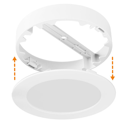 Solight LED mini panel koupelnový 2v1, 3CCT, podhledový/přisazený, 24W, 2040lm, IP54, bílá, kulatý WD244-W