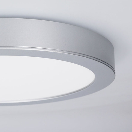 Solight LED mini panel koupelnový 2v1, 3CCT, podhledový/přisazený, 24W, 2040lm, IP54, stříbrná, kulatý WD244-S