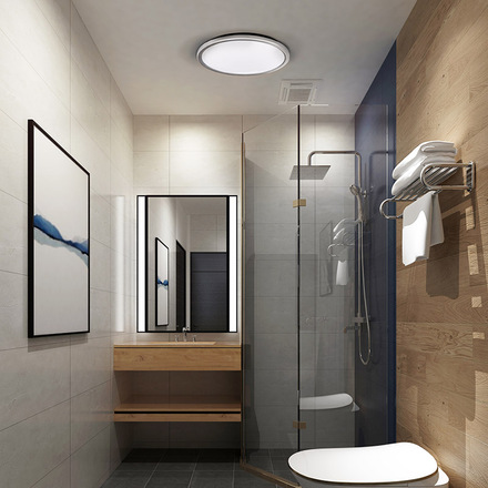 Solight LED osvětlení Acate s ochranou proti vlhkosti, IP54, 24W, 2160lm, 3CCT, 30cm, stříbrná WO826