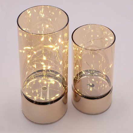 Solight sada dvou vánočních LED světélek, 15/20cm, 30x LED, AA baterie 1V287