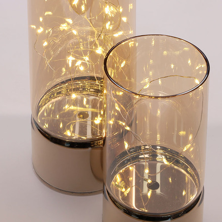 Solight sada dvou vánočních LED světélek, 15/20cm, 30x LED, AA baterie 1V287