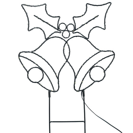 Solight LED venkovní dekorace zvonečky, 100x LED, časovač, 55cm, 3x AA 1V289