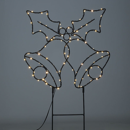 Solight LED venkovní dekorace zvonečky, 100x LED, časovač, 55cm, 3x AA 1V289