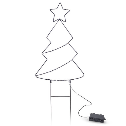 Solight LED venkovní dekorace vánoční stromeček, 85x LED, časovač, 68cm, 3x AA 1V290