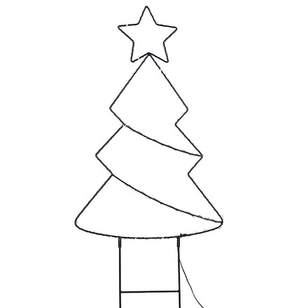 Solight LED venkovní dekorace vánoční stromeček, 85x LED, časovač, 68cm, 3x AA 1V290