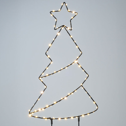 Solight LED venkovní dekorace vánoční stromeček, 85x LED, časovač, 68cm, 3x AA 1V290