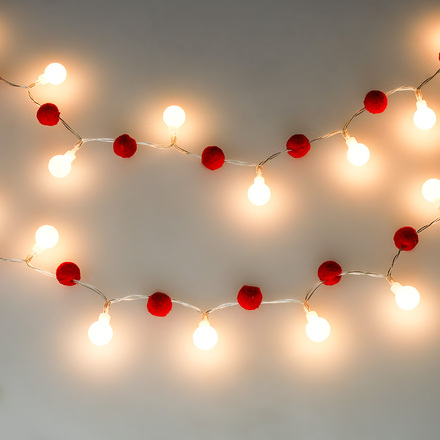 Solight LED vánoční řetízek červená-bílá, 20x LED, 1,5m, 2xAA 1V292