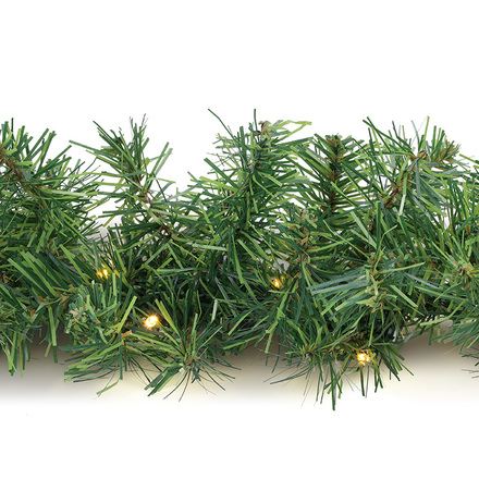 Solight LED vánoční girlanda s jehličím, 5m, 80x LED, časovač, 3xAA, IP44 1V298