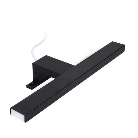 Solight LED koupelnové osvětlení nad zrcadlo 3v1, 7W, 455lm, 4000K, IP44, 40cm, černá WO827-BLK