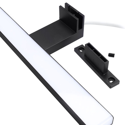 Solight LED koupelnové osvětlení nad zrcadlo 3v1, 12W, 780lm, 4000K, IP44, 60cm, černá WO828-BLK