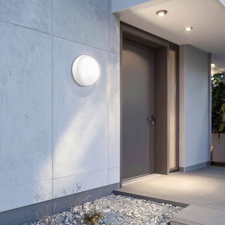 Solight LED venkovní osvětlení, nastavitelná teplota světla - 3CCT, 15/18/20W, 1800lm, 22cm, 2v1 - bílý a černý kryt WO779-2