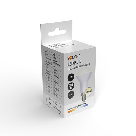 Solight LED žárovka reflektorová, R50, 8W, E14, 4000K, 710lm WZ435-1