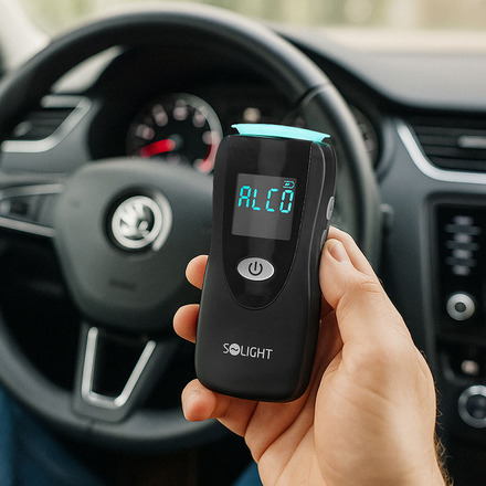 Solight profesionální bezkontaktní alkohol tester, Fuel Cell, 0,0 - 5,0‰ BAC,citlivost 0,08‰ 1T08