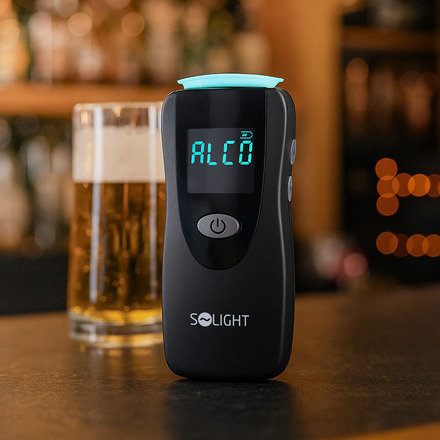 Solight profesionální bezkontaktní alkohol tester, Fuel Cell, 0,0 - 5,0‰ BAC,citlivost 0,08‰ 1T08