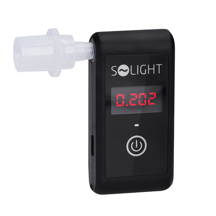 Solight alkohol tester mini, Fuel Cell, 0,0 - 5,0‰ BAC,citlivost 0,08‰ 1T09