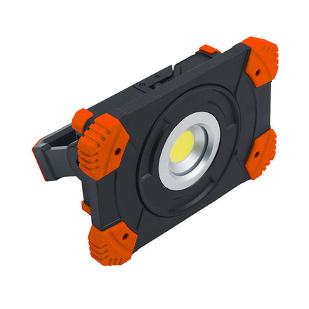 Solight LED reflektor 10W, přenosný, nabíjecí, 1000lm, oranžovo-černý WM-10W-RE