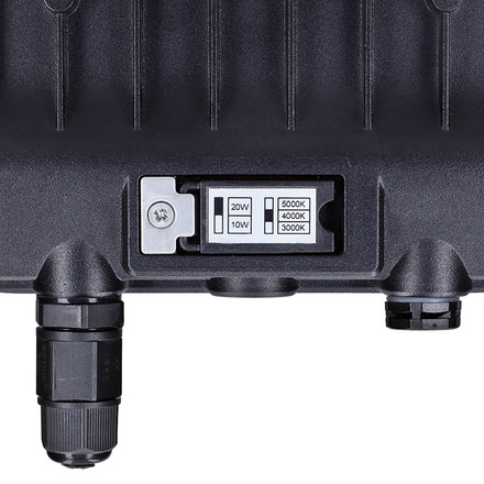 Solight LED reflektor TOP, 20W, max. 2600lm, 3CCT, volitený výkon 100/50%, IP65, rychlokonektor WM-20W-T