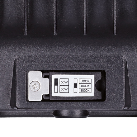 Solight LED reflektor TOP, 50W, max. 6500lm, 3CCT, volitený výkon 100/60%, IP65, rychlokonektor WM-50W-T