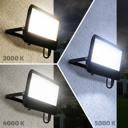Solight LED reflektor TOP, 100W, max. 14000lm, 3CCT, volitený výkon 100/75/50%, IP65, rychlokonektor WM-100W-T