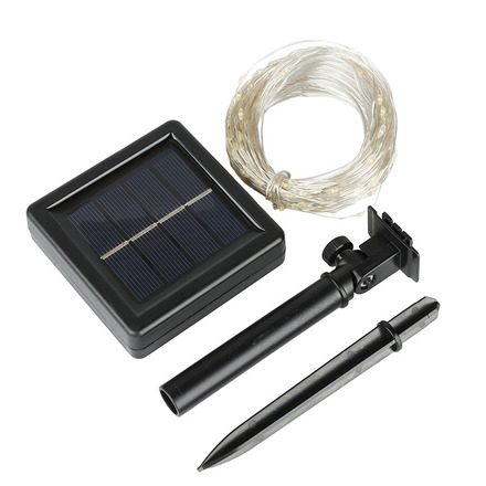 Solight LED solární řetěz, 200LED, 22m, teplá bílá WL919