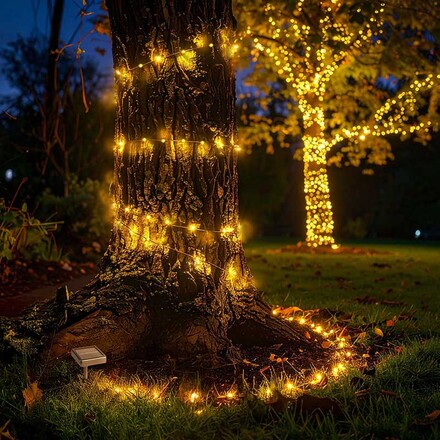 Solight LED solární řetěz, 200LED, 22m, teplá bílá WL919