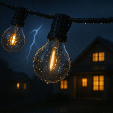 Solight LED prodloužitelný venkovní balkonový řetěz s žárovkami, 10 žárovek, 5m+3m, 500lm, teplá bílá WO794-2