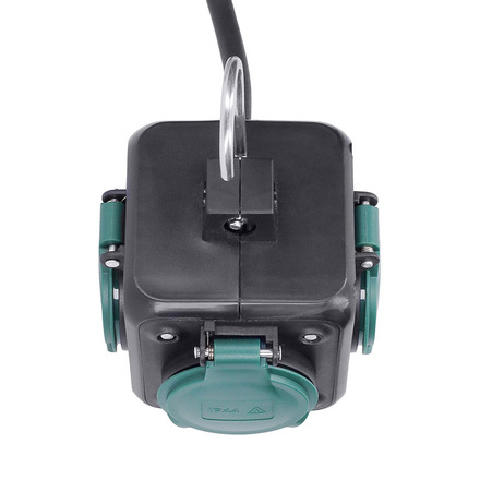 Solight prodlužovací přívod kostka 3m, 3 zásuvky IP44, 3 x 1mm2, kabel guma H05RR-F PP325