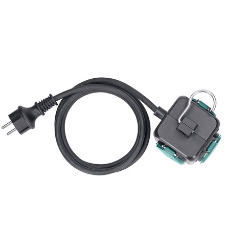 Solight prodlužovací přívod kostka 3m, 3 zásuvky IP44, 3 x 1mm2, kabel guma H05RR-F PP325