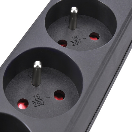 Solight prodlužovací přívod, 3 zásuvky, černý, 3m PP09