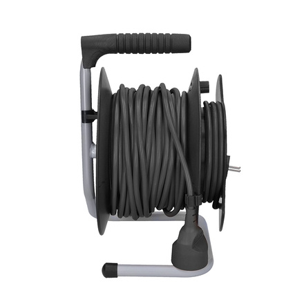 Solight prodlužovací přívod na bubnu, 1 zásuvka, 25m, černý kabel, 3x 1,5mm2 PB11
