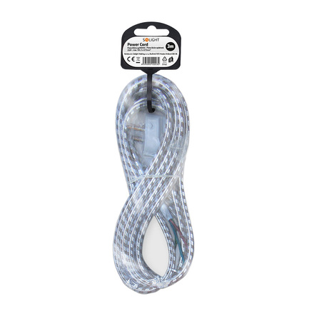 Solight flexo šňůra, 3x 0,75mm2, pletená, 3m PF41