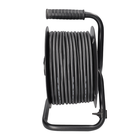 Solight prodlužovací přívod - na bubnu, 4 zásuvky, 25m kabel guma, 3x 1,5mm2, IP44 PB33