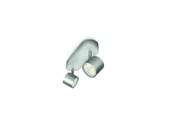 Philips 56242/48/16 Star bodové LED svítidlo 2x4,5W 1000lm 2700K stmívatelné IP20, hliník