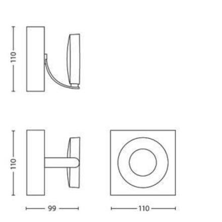 Philips CLOCKWORK SVÍTIDLO BODOVÉ LED BÍLÁ 1x4W 53170/31/16