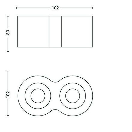 Philips NOV 2015 Phase SVÍTIDLO BODOVÉ ČERNÁ LED 2x4.5W SELV 53302/30/16