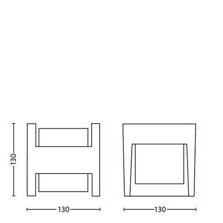 Philips NOV 2016 Arbour SVÍTIDLO NÁSTĚNNÉ 2x4.5W 16459/93/16