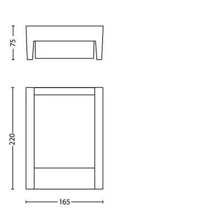 Philips NOV 2016 Arbour SVÍTIDLO VENKOVNÍ NÁSTĚNNÉ 1x6W 16460/93/16