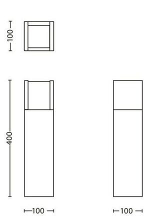 Philips NOV 2016 Arbour SVÍTIDLO VENKOVNÍ VELKÝ SLOUPEK 1x6W 230V 16462/93/16