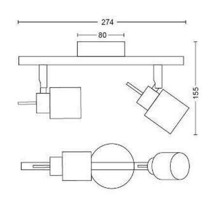 Philips NOV 2016 meranti SVÍTIDLO BODOVÉ NIKL 2x35W 230V 50312/17/E7