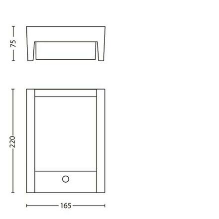 Philips Arbour IR 4000K SVÍTIDLO VENKOVNÍ NÁSTĚNNÉ 1x6W 16461/93/P3