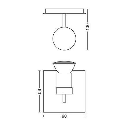 Philips TITAN SVÍTIDLO BODOVÉ GU10 max. 50W 230V, hliník