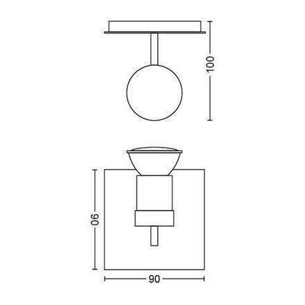 Philips TITAN SVÍTIDLO BODOVÉ GU10 max. 50W 230V, hliník