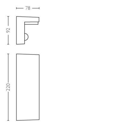 Philips NOV 2017 Bustan IR SVÍTIDLO NÁSTĚNNÉ VENKOVNÍ 2x4.5 16484/93/P0