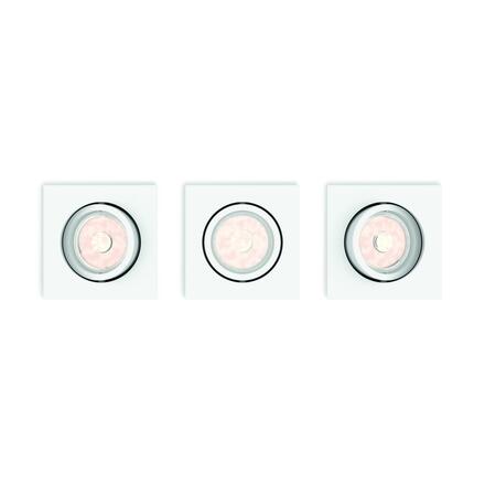 Zapuštěné bodové podhledové svítidlo Philips Enneper set 3ks 50193/31/PN bílé