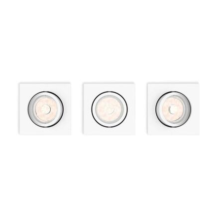 Zapuštěné bodové podhledové svítidlo Philips Enneper set 3ks 50193/31/PN bílé