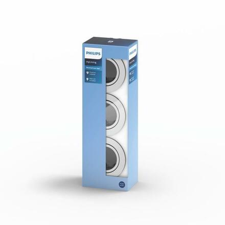 Zapuštěné bodové podhledové svítidlo Philips Donegal set 3ks 50393/17/PN matný chrom