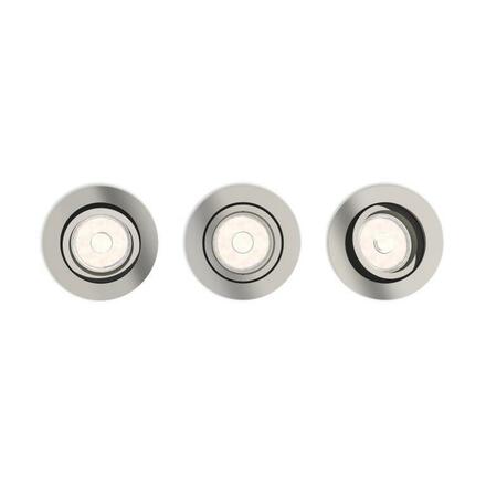 Zapuštěné bodové podhledové svítidlo Philips Donegal set 3ks 50393/17/PN matný chrom