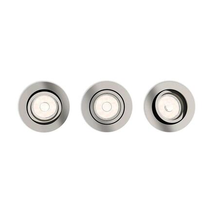 Zapuštěné bodové podhledové svítidlo Philips Donegal set 3ks 50393/17/PN matný chrom