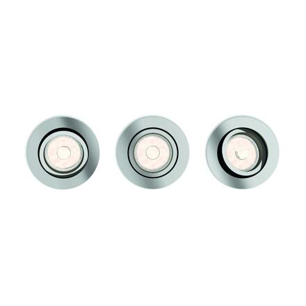 Zapuštěné bodové podhledové svítidlo Philips Donegal set 3ks 50393/11/PN lesklý chrom